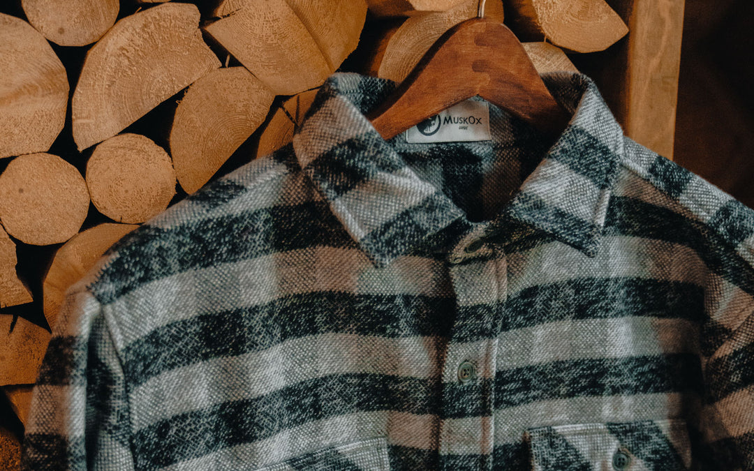 MuskOx Grand Flannel in Charcoal Gingham