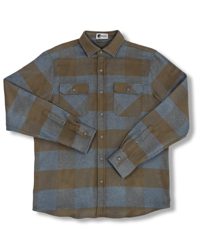 Field Grand Flannel Shirt in Caper Green