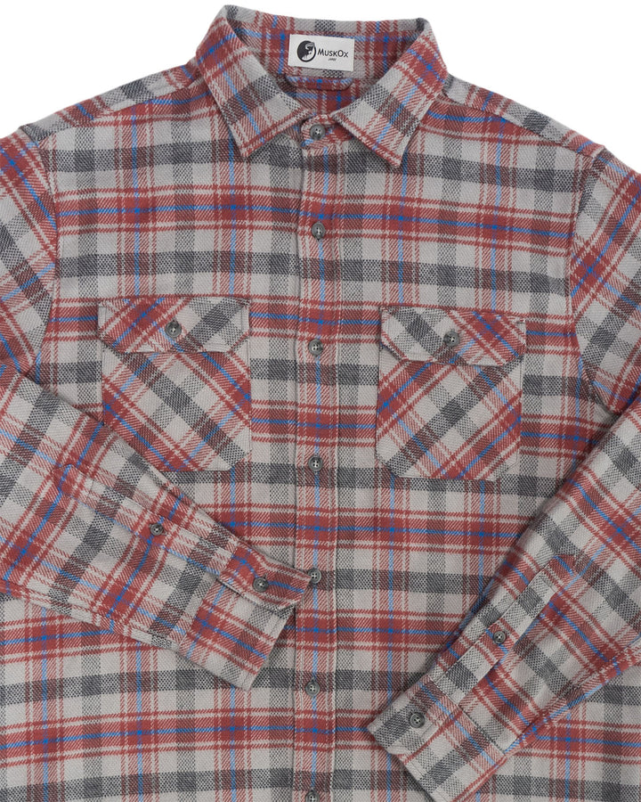 Field Grand Flannel Shirt for Men in Sedona Red Plaid