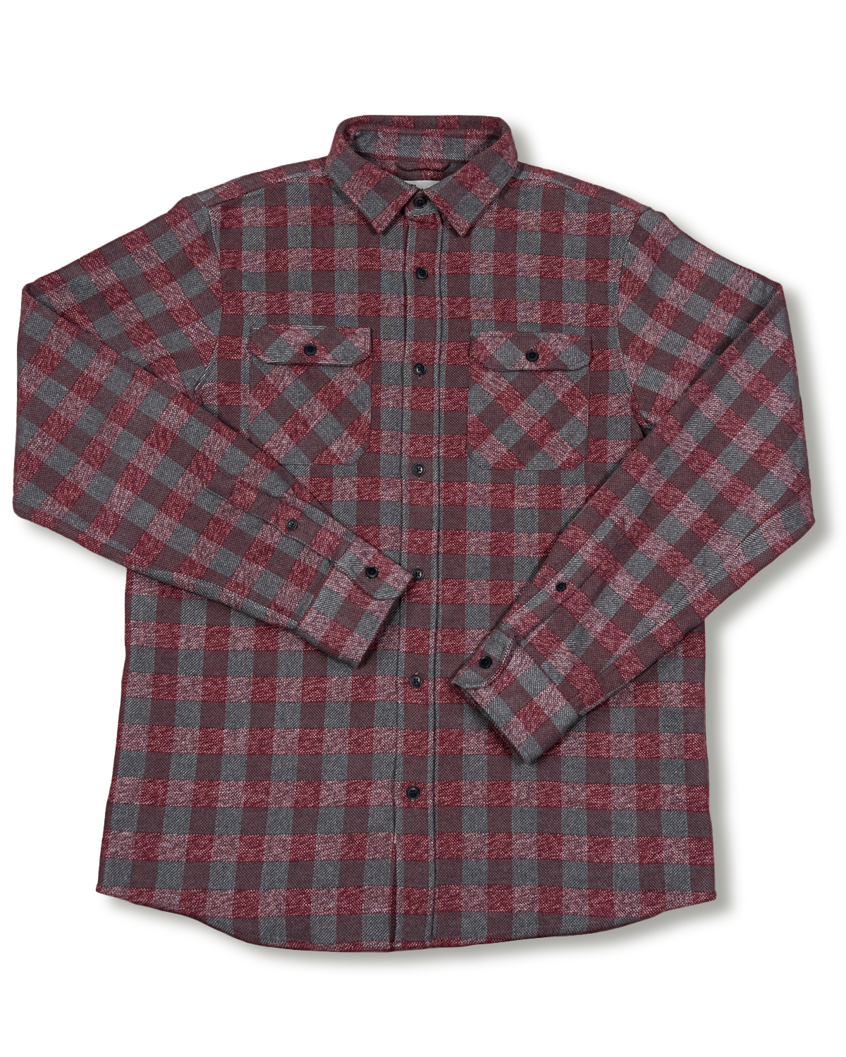 Soft Flannel Shirt for Men in 100% Cotton, The Grand Flannel in Burgundy – MuskOx Flannels