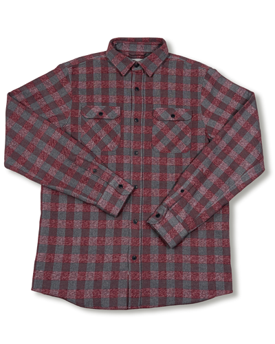 The Grand Flannel in Burgundy By MuskOx. The Burgundy Grand Flannel is a Heavyweight Flannel by MuskOx