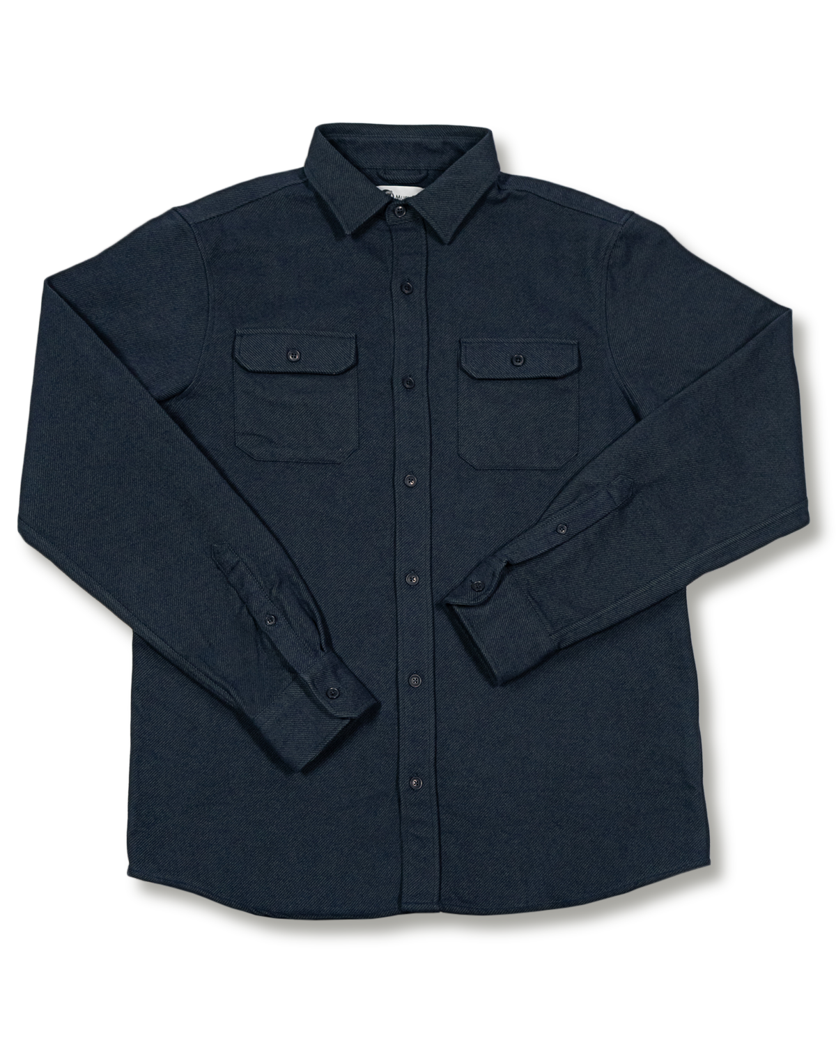 Soft Flannel Shirt for Men in 100% Cotton, The Grand Flannel in Solid Navy MuskOx Flannels Soft Flannel Shirt for Men in 100% Cotton, The Grand Flannel in Solid Navy MuskOx Flannels