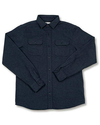 Grand Flannel, 100% Cotton Flannel For Men in Navy