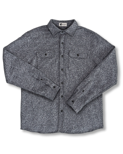 The Grand Flannel in Steel Grey and Slate by MuskOx Flannels, 100% Heavyweight Cotton Flannel Shirt for Men