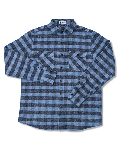 Grand Flannel in Cadet Blue, 100% Cotton Flannel Shirt for Men