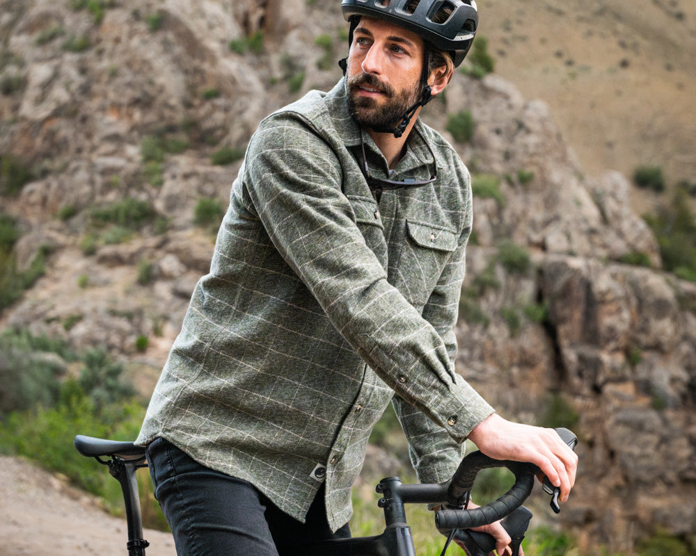 Grand Flannel Moss, Heavyweight Flannel Shirt by MuskOx