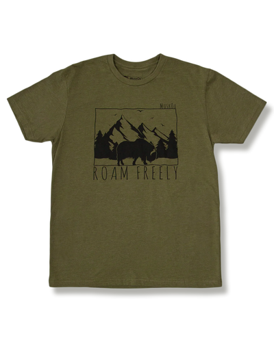 MuskOx Outdoor Apparel Roam Freely Green Tee