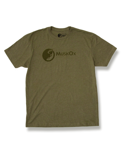 MuskOx Outdoor Apparel Military Green Logo Tee