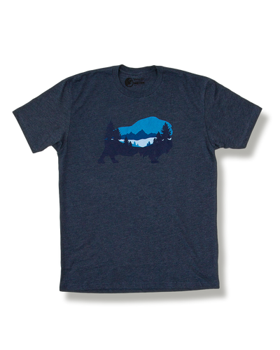 MuskOx Outdoor Apparel Panoramic Tee in Blue