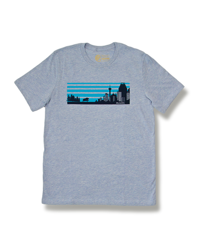 MuskOx Outdoor  Apparel Skyline Blue and Grey Tee