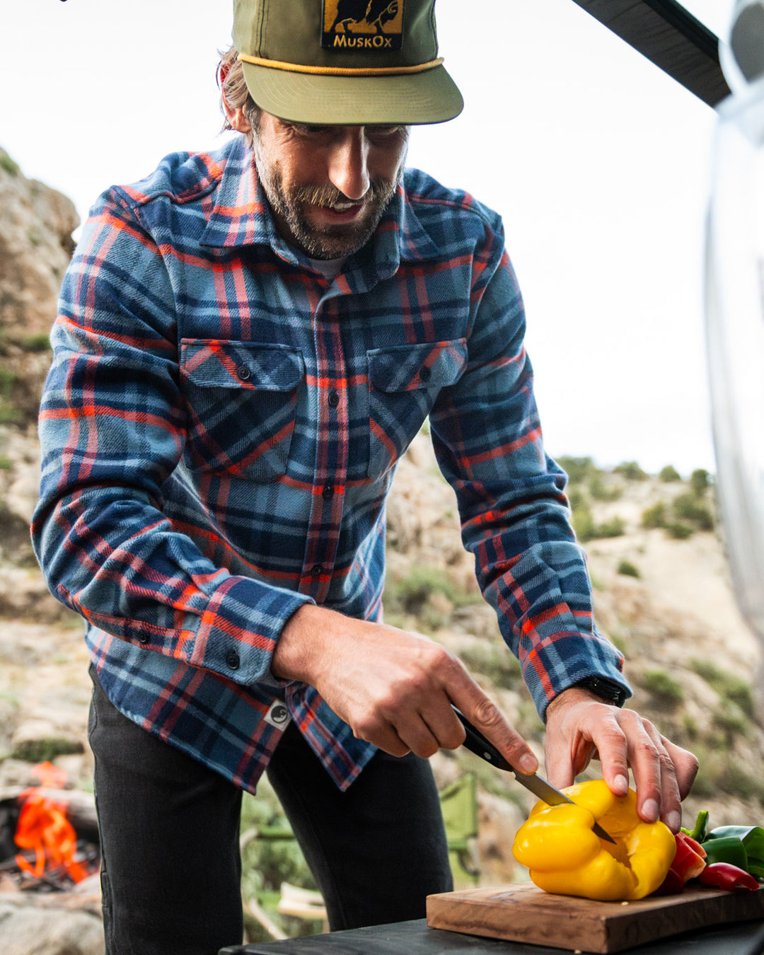 Grand Flannel in Blue Plaid, 100% Cotton Flannel for Men