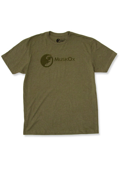 MuskOx Outdoor Apparel Military Green Logo Tee