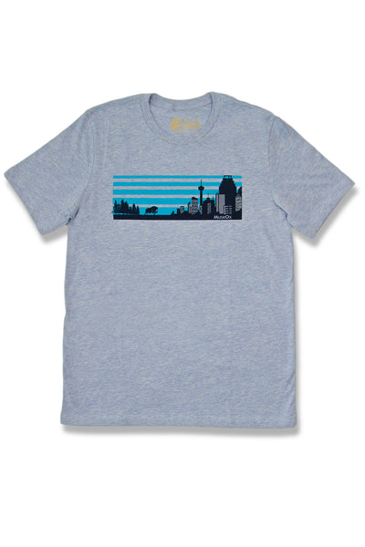 MuskOx Outdoor  Apparel Skyline Blue and Grey Tee