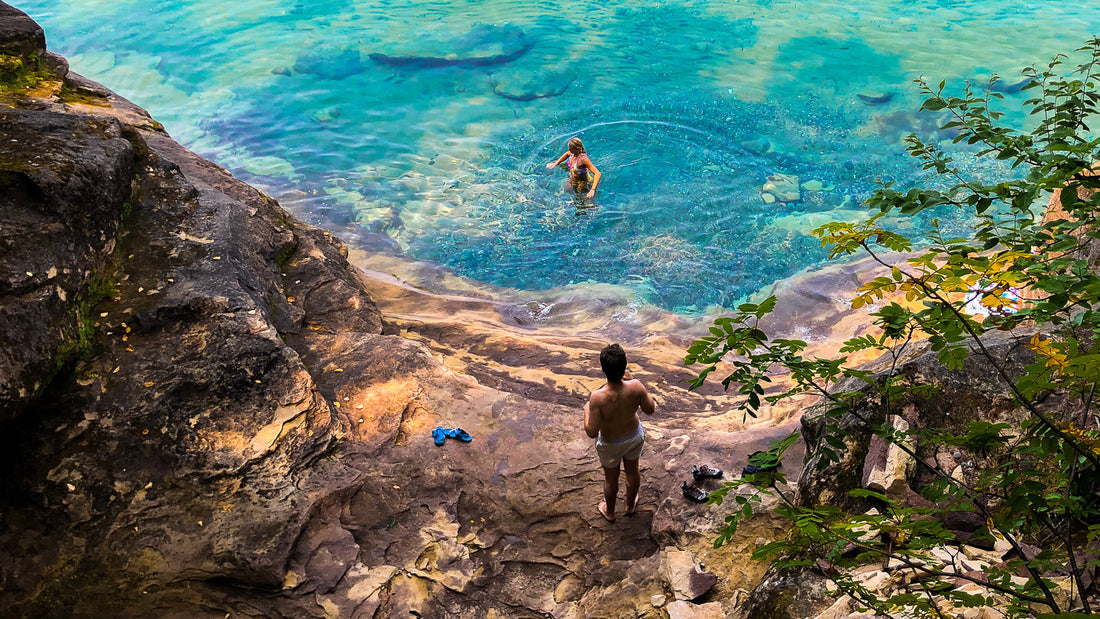 MuskOx Outdoor Apparel, The Ultimate Guide to Beach Camping. Photo of our team at Grand Island In Michigan
