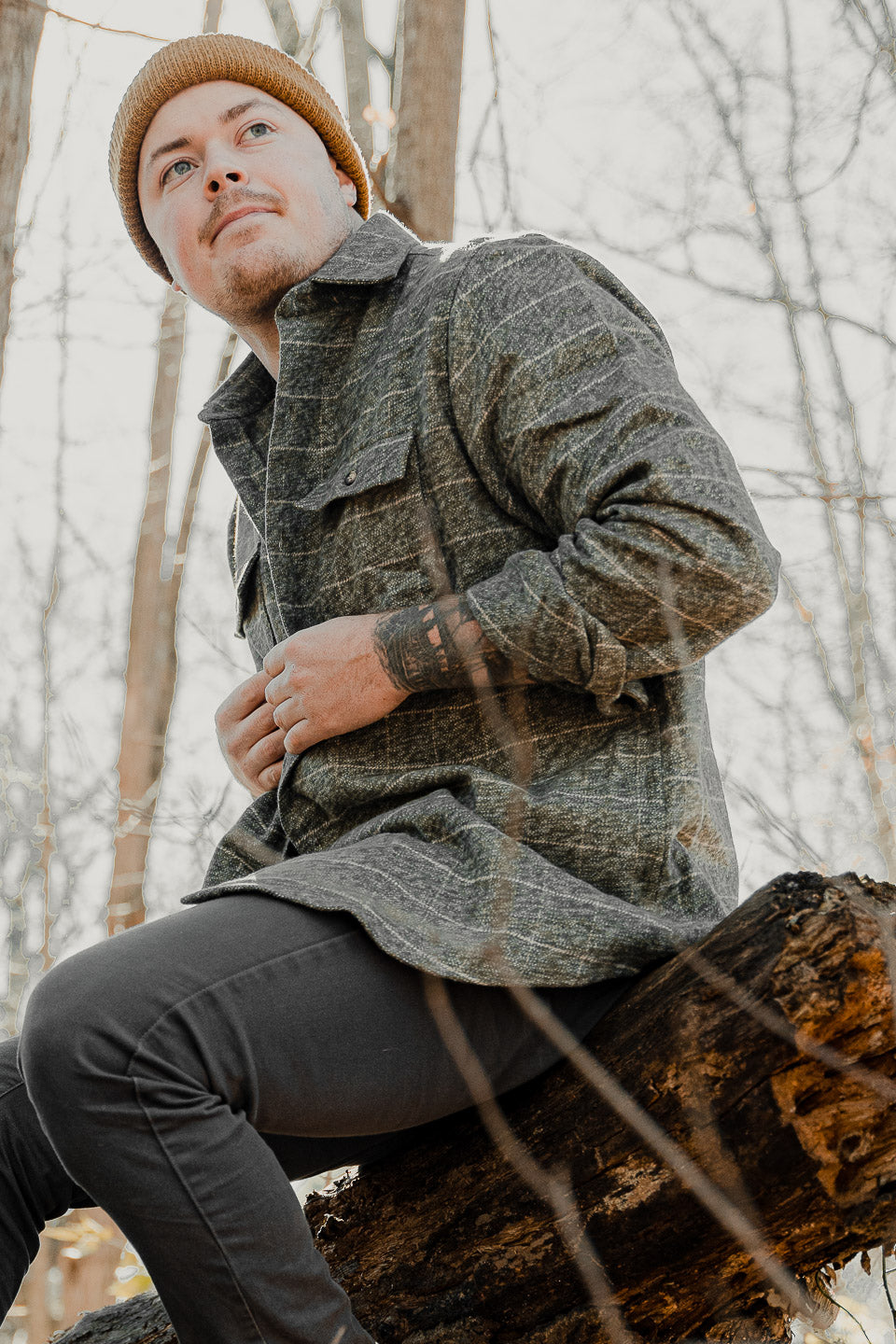 MuskOx Relaxed Flannel Shirt in Moss Green