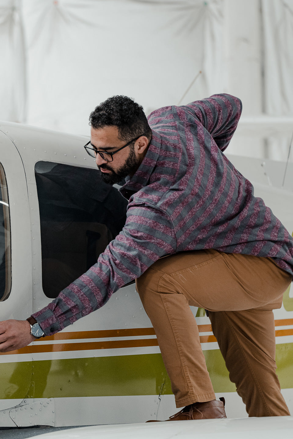 Relaxed Flannel, Burgundy