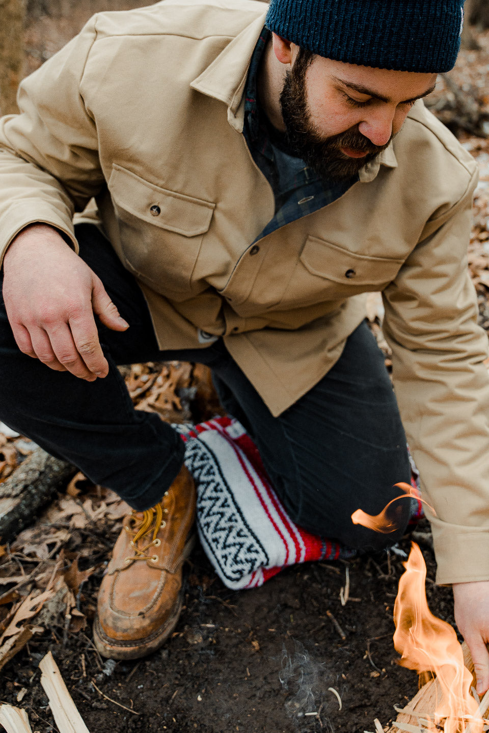 Lined Yukon Flannel in Tan by MuskOx