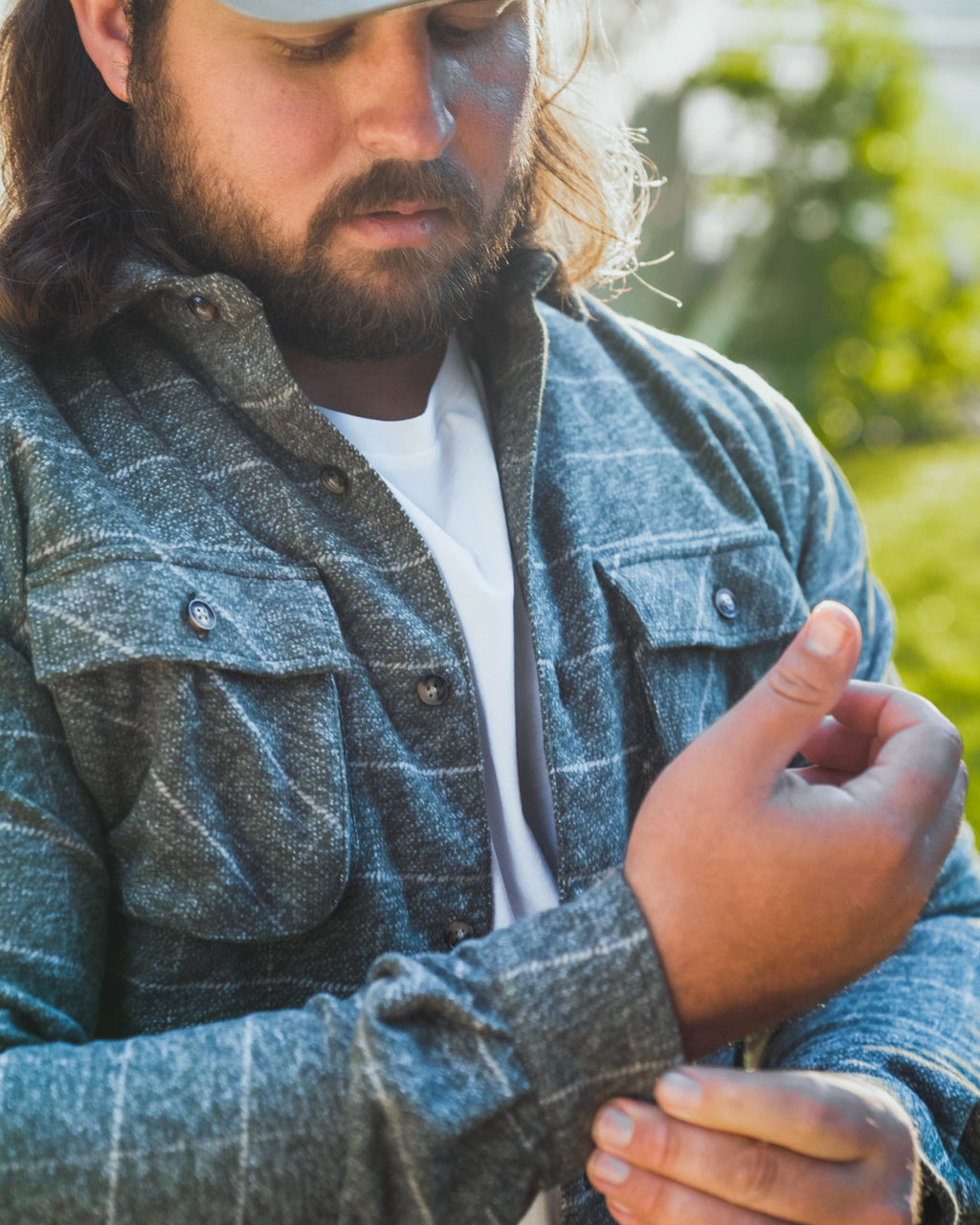 Relaxed fit flannel shirt for men in moss by MuskOx Flannels