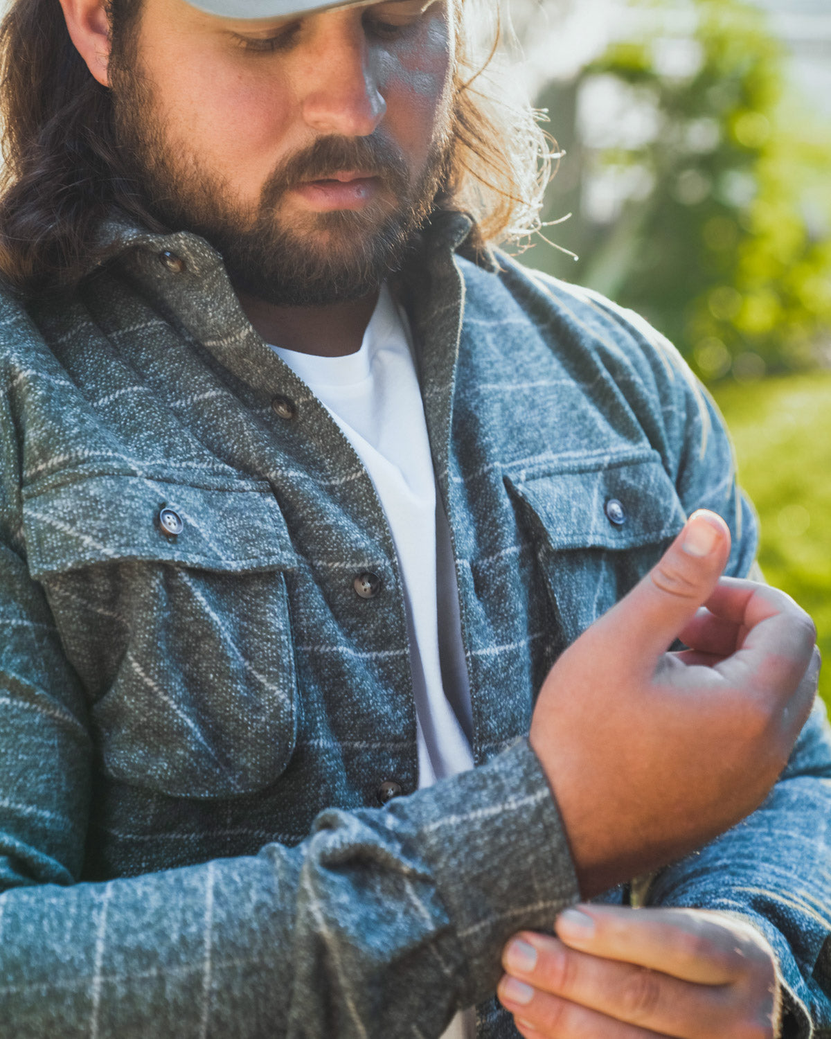 Relaxed fit flannel shirt for men in moss by MuskOx Flannels