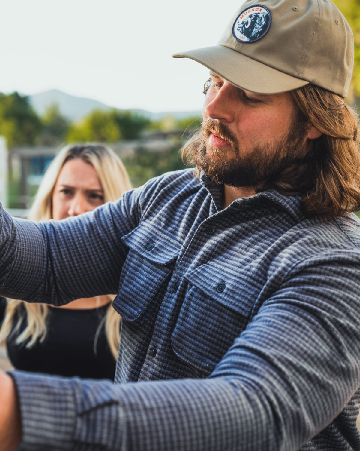 Relaxed fitting charcoal grey flannel shirt for men by MuskOx Flannels, made with 100% heavyweight cotton