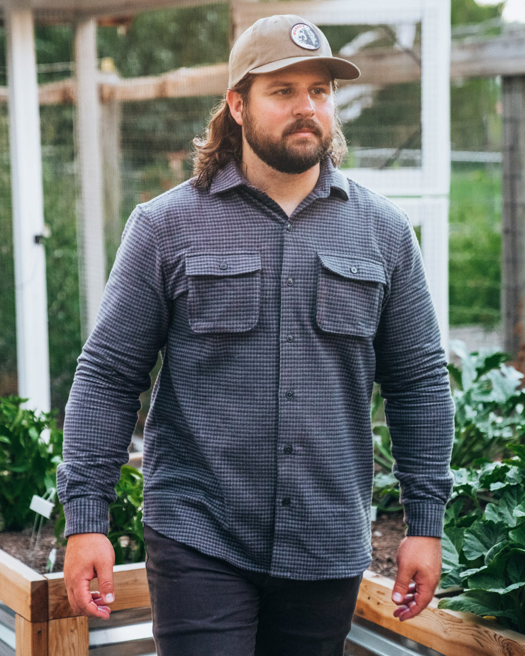 Relaxed Flannel Shirt for Men in Charcoal by MuskOx Flannels