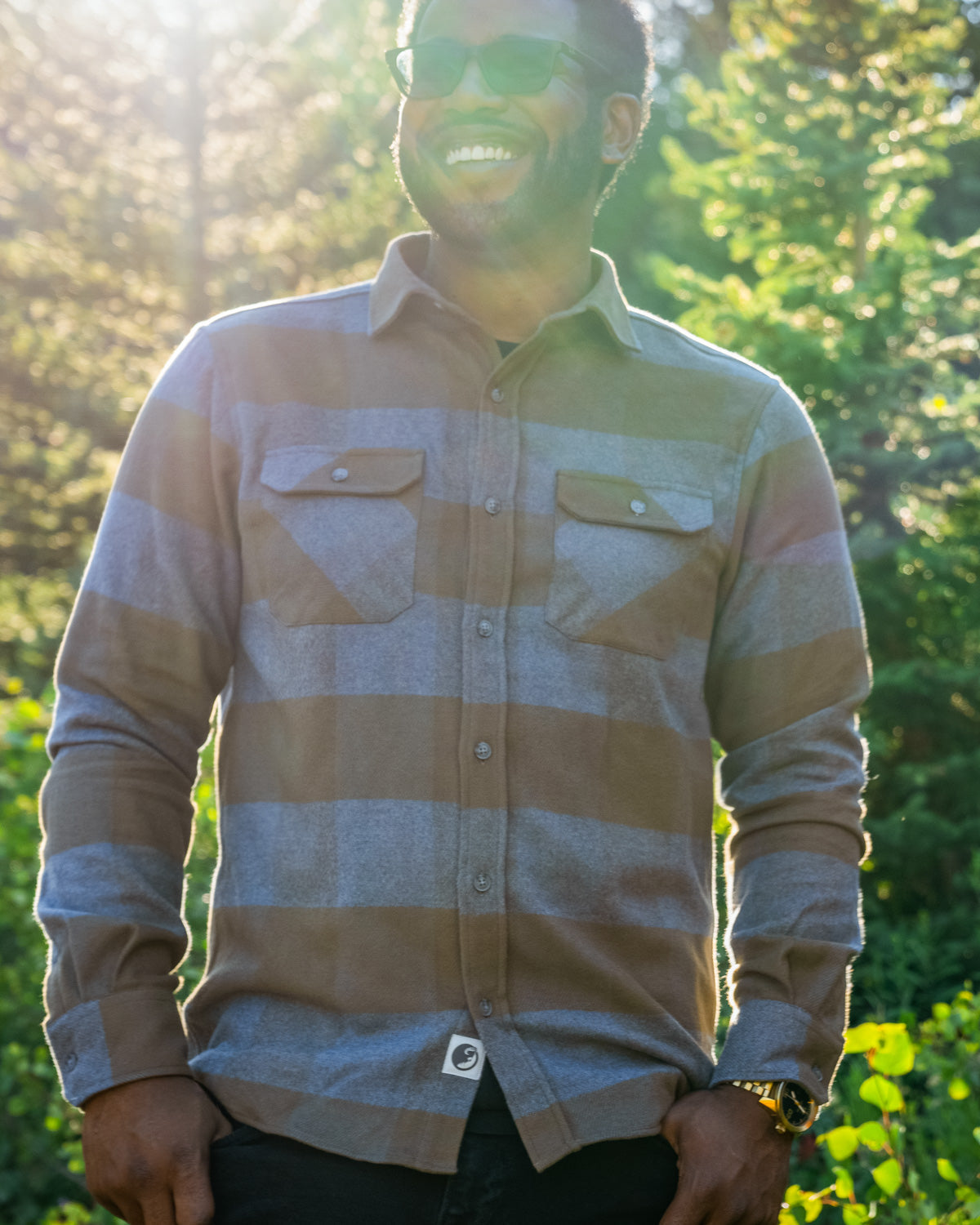 Field Grand Flannel Shirt in Caper Green