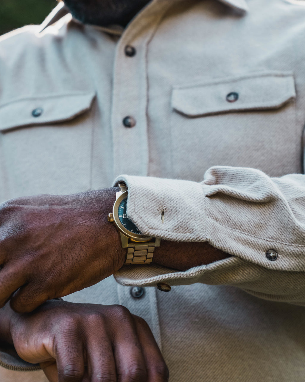 Grand Flannel Shirt in Camel, Solid Tan