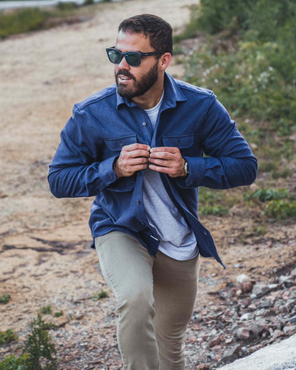 MuskOx Grand Flannel Shirt in Navy
