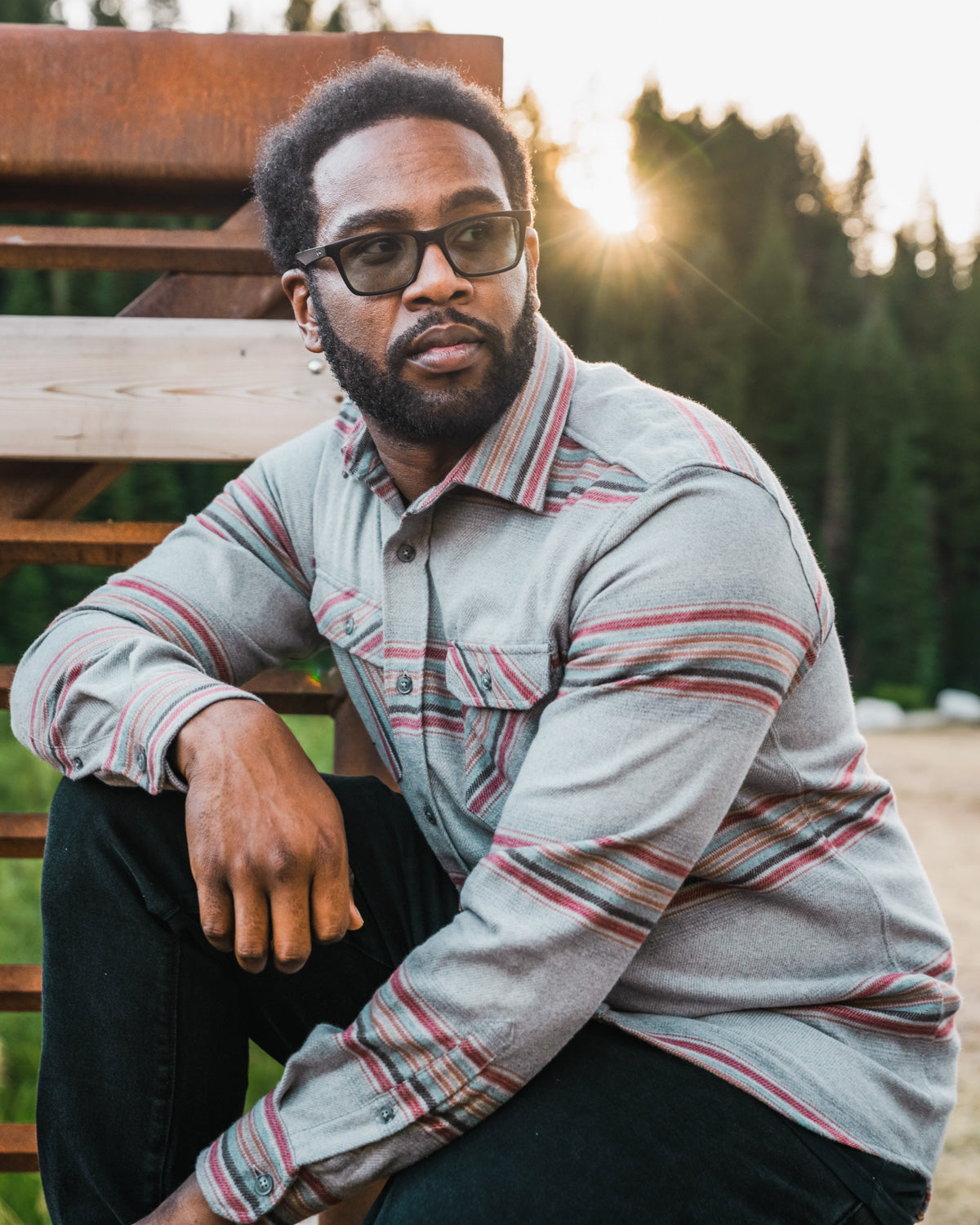 Field Grand Flannel Shirt in Sandstone