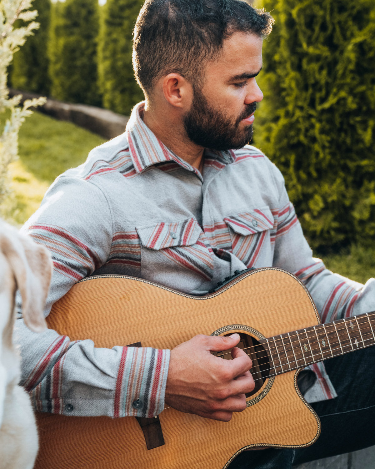 Field Grand Flannel Shirt in Sandstone