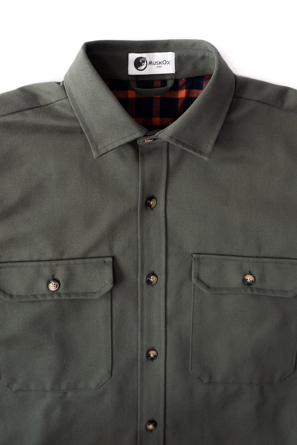 Lined Yukon Flannel Jacket for Men in Olive Green