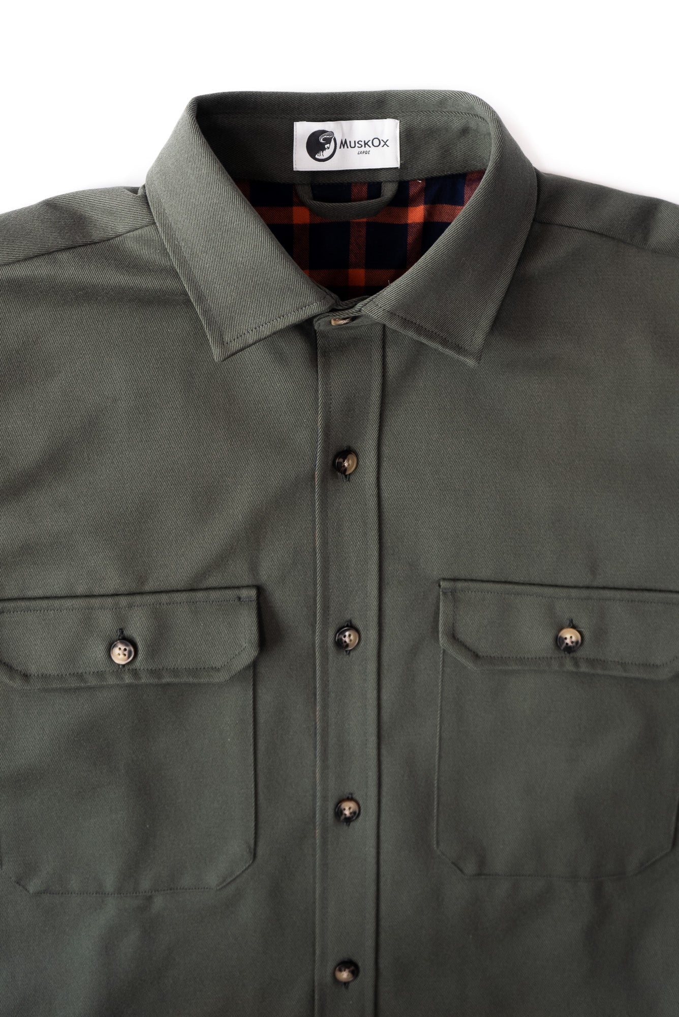 Lined Yukon Flannel Jacket for Men in Olive Green