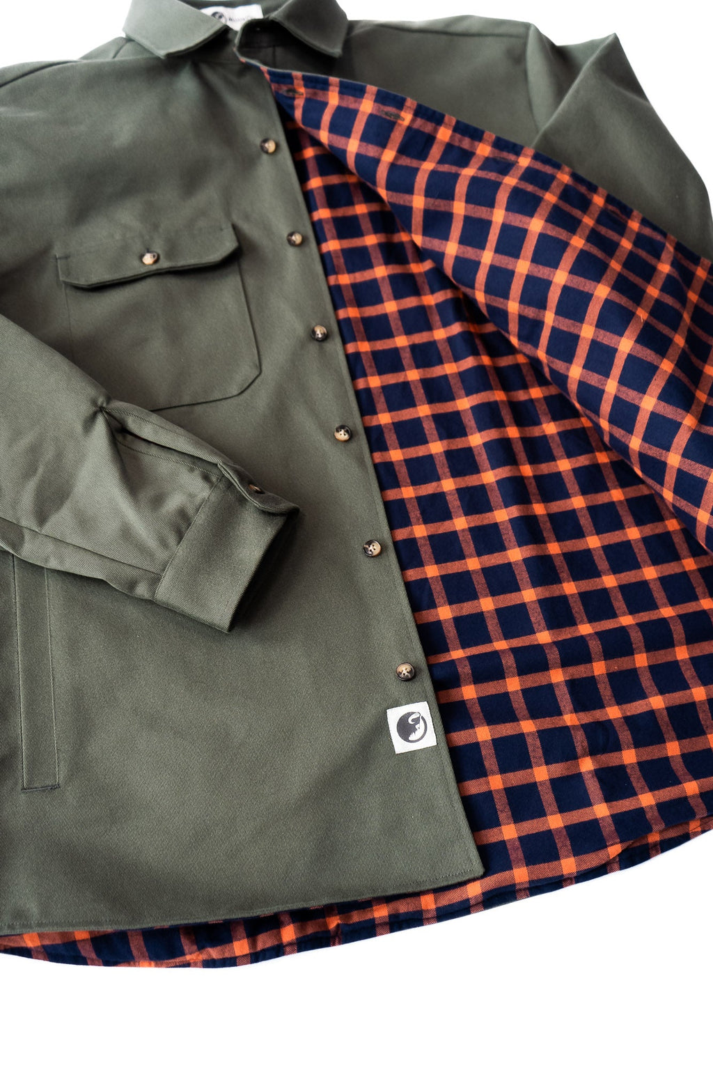 Lined Yukon Flannel Jacket for Men in Olive Green