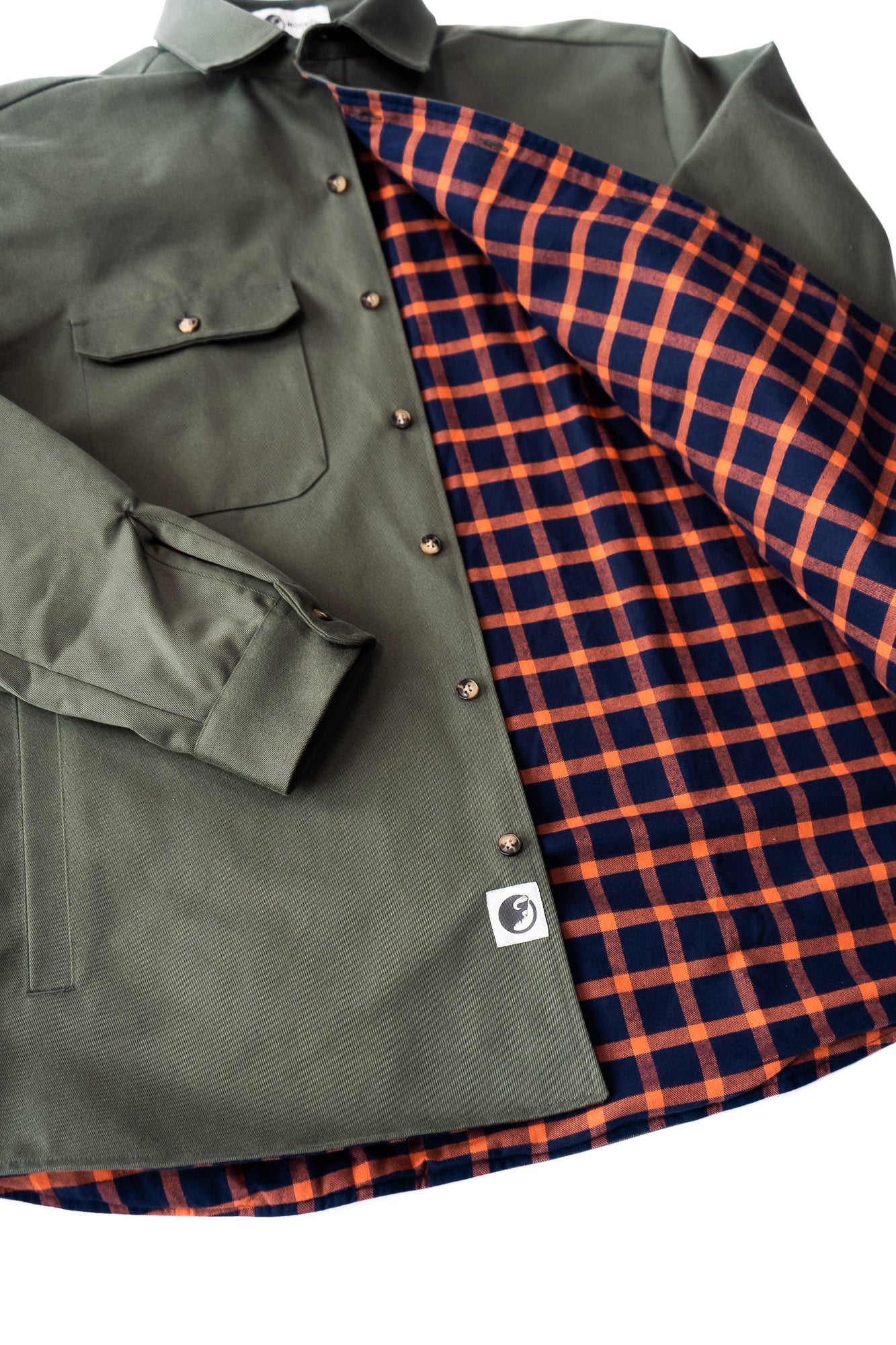 Lined Yukon Flannel Jacket for Men in Olive Green