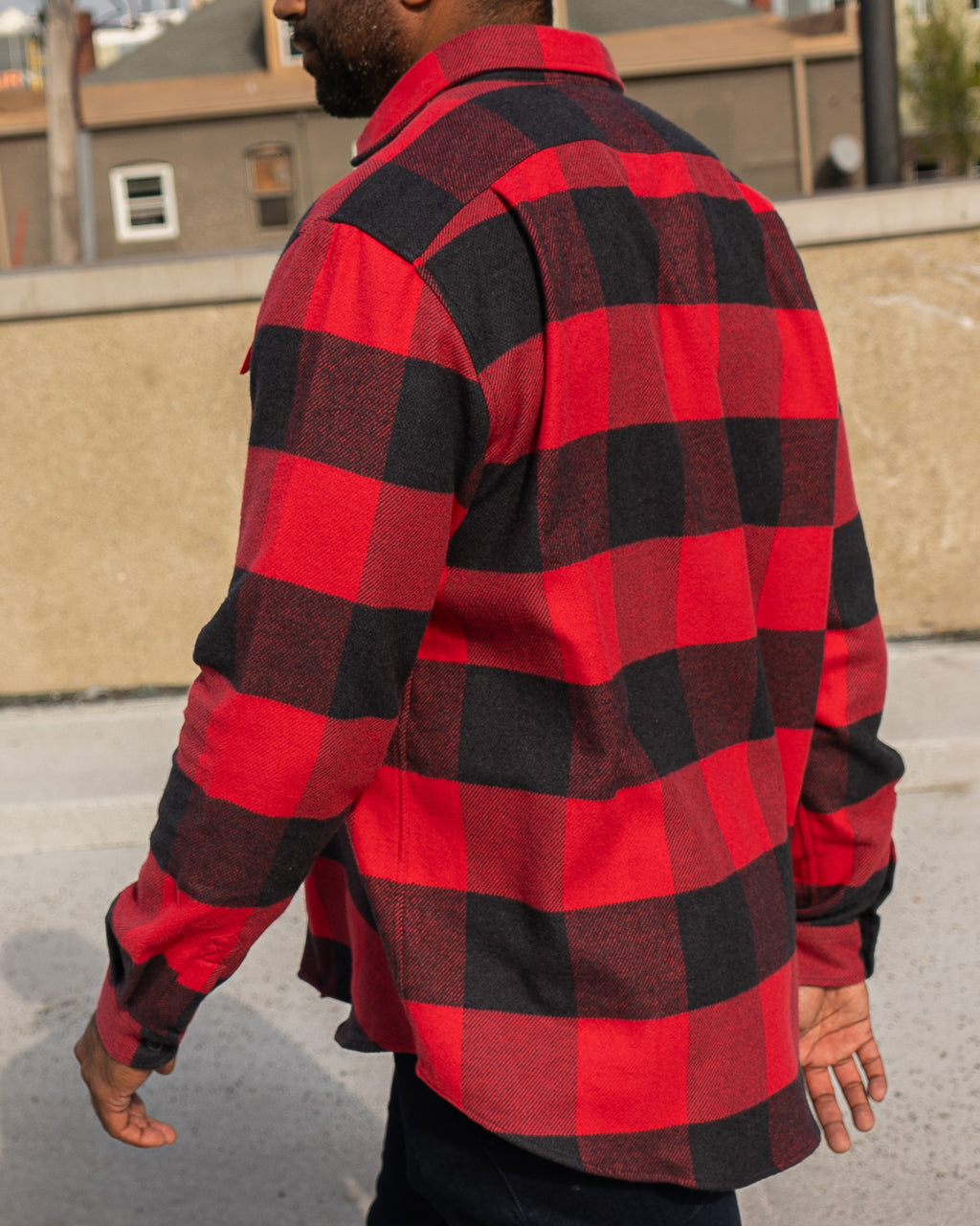 Relaxed Flannel, Giant Gingham in Vermillion