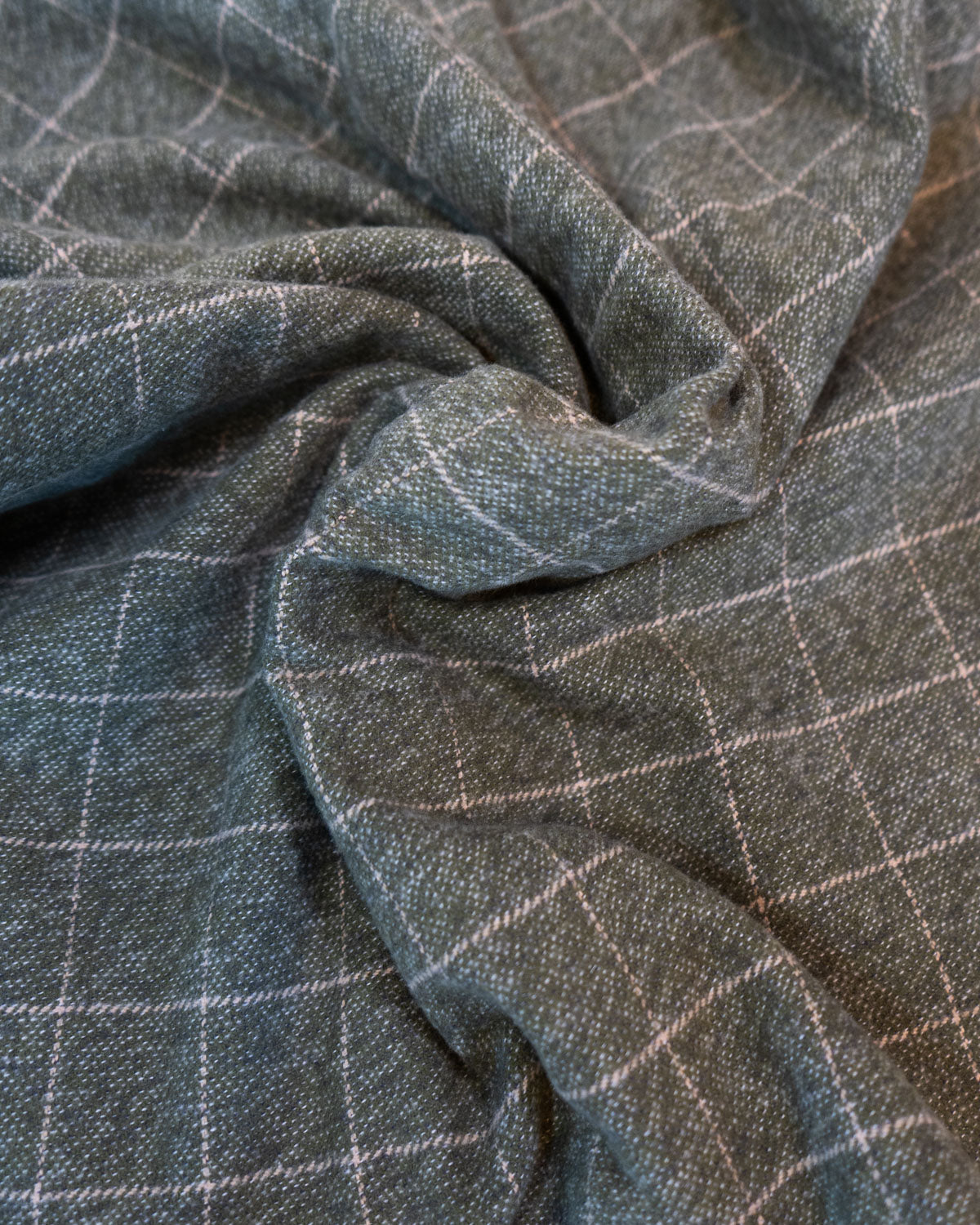 Moss Green Flannel for Men, 100% Cotton Flannel