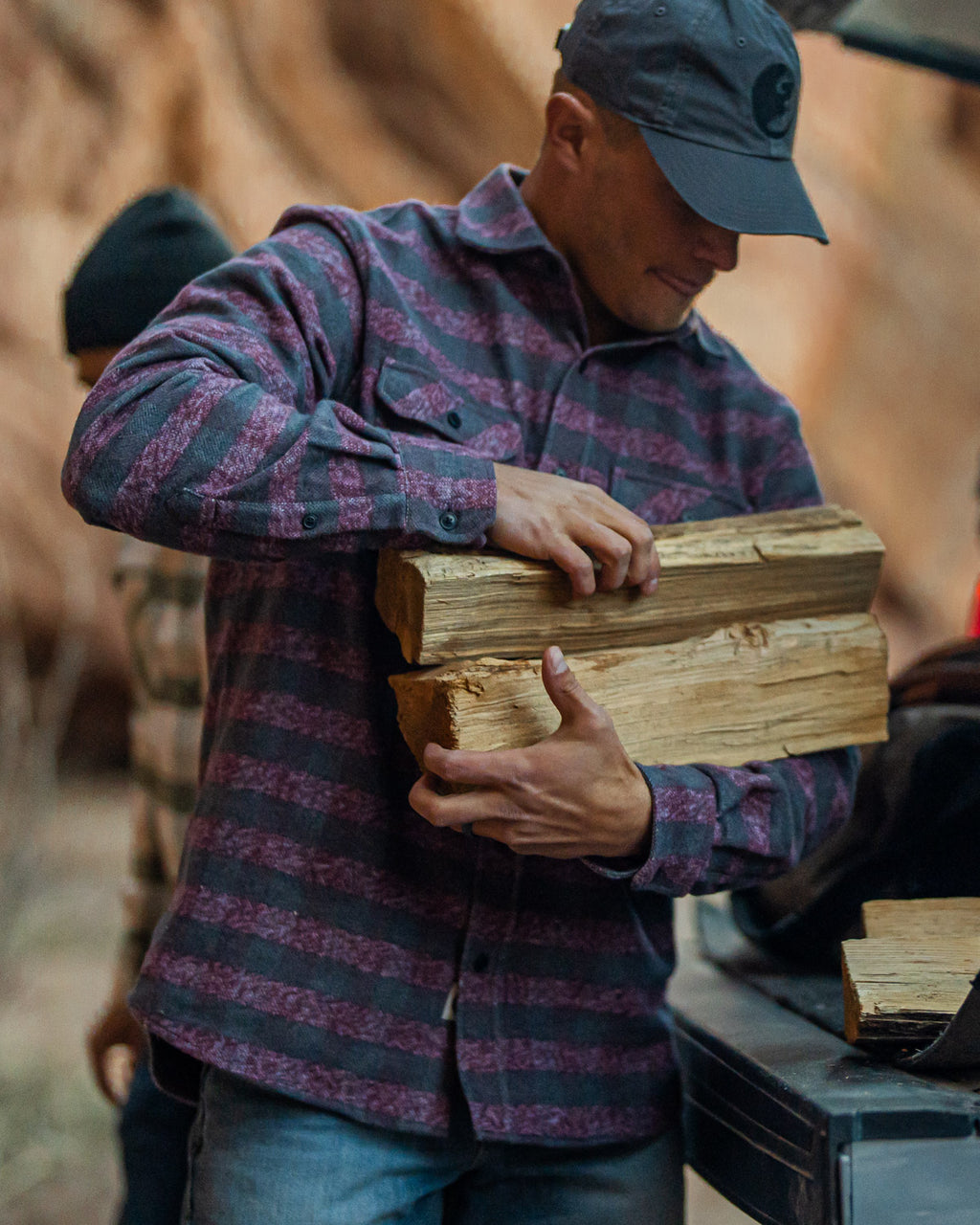 Grand Flannel in Burgundy, 100% Cotton Flannel Shirt for Men