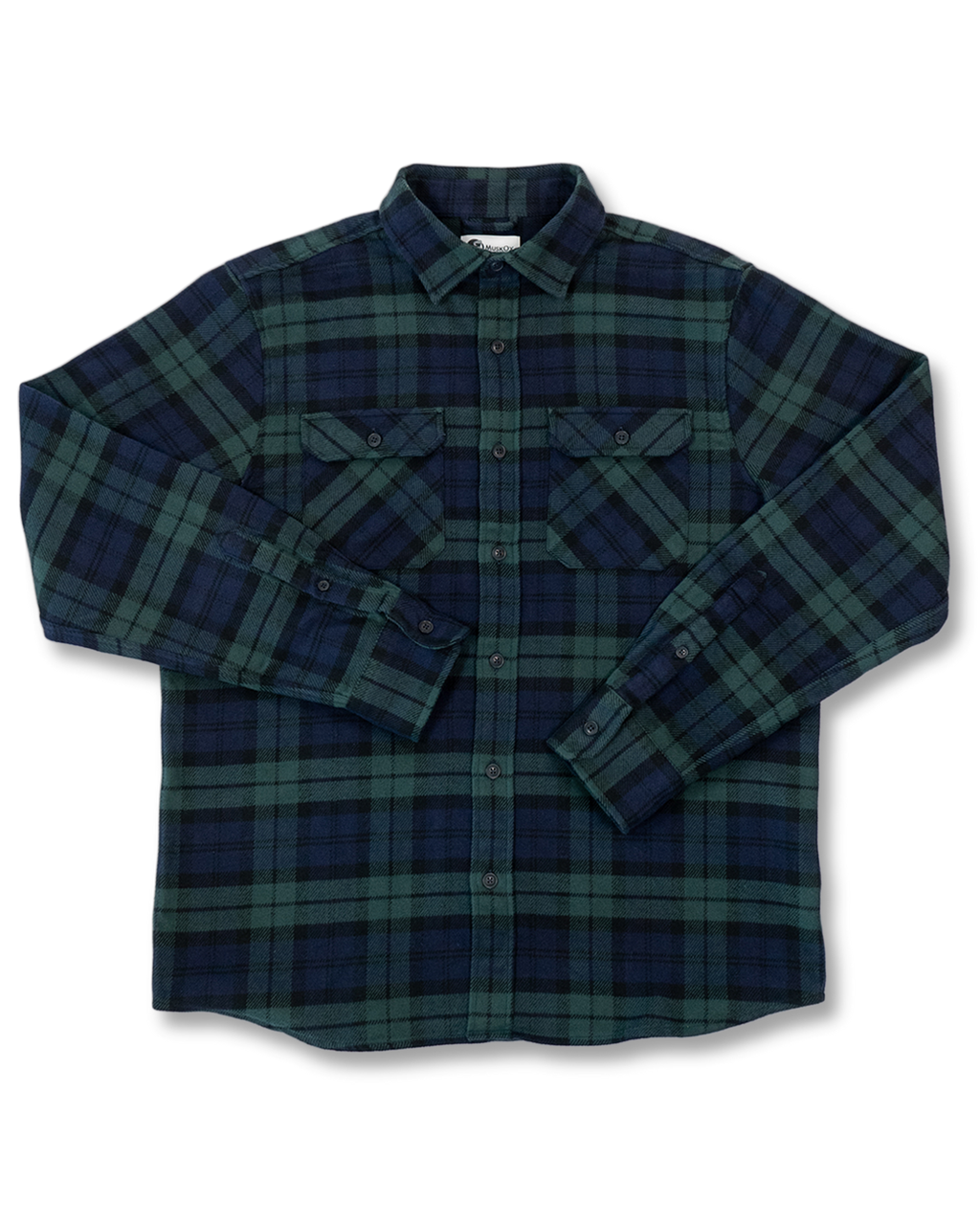 Field Grand Flannel in Blackwatch, Cotton Flannel For Men in Green and Navy
