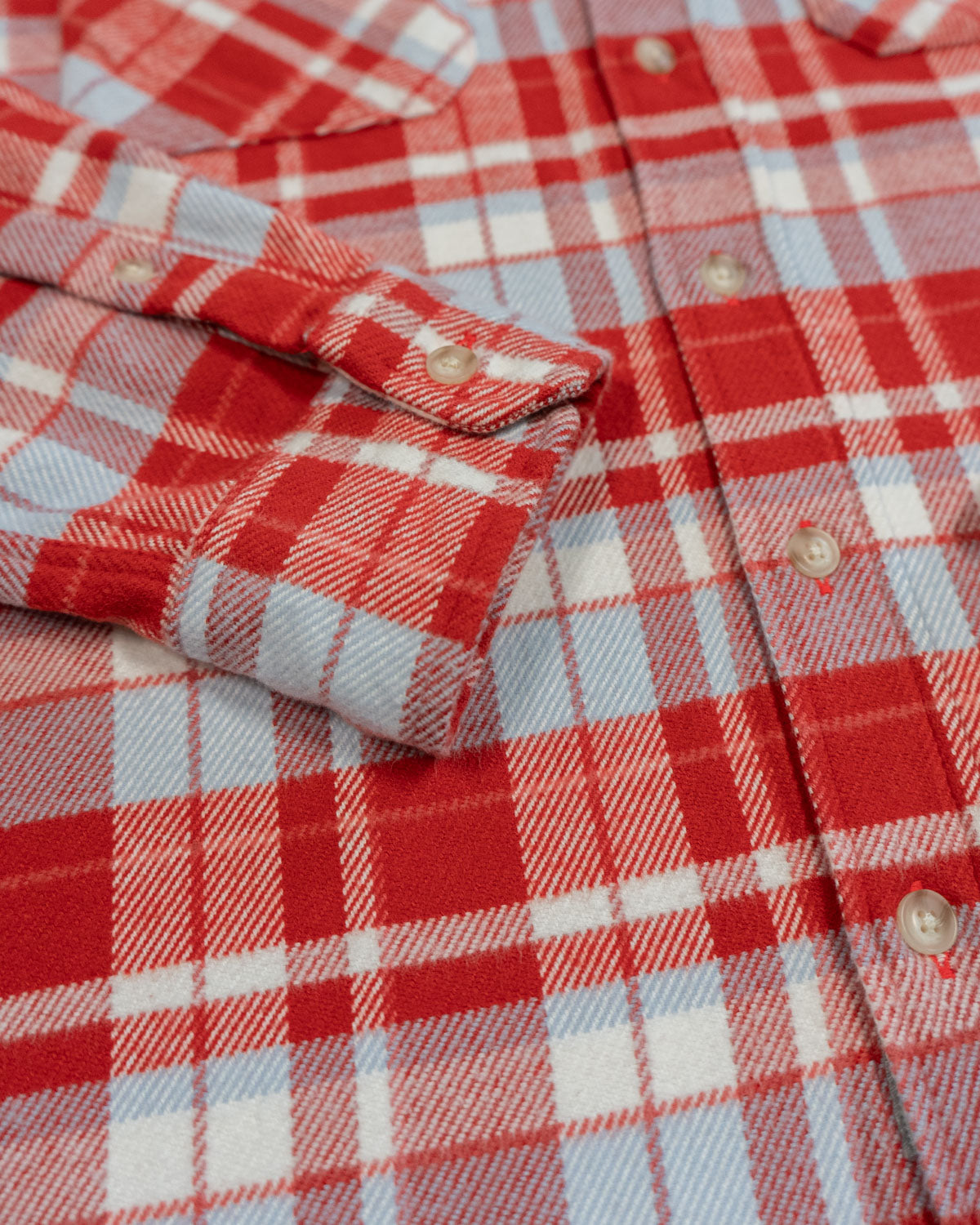 Soft Flannel Shirt for Men, 100% Cotton Flannel in Cayenne Red Plaid