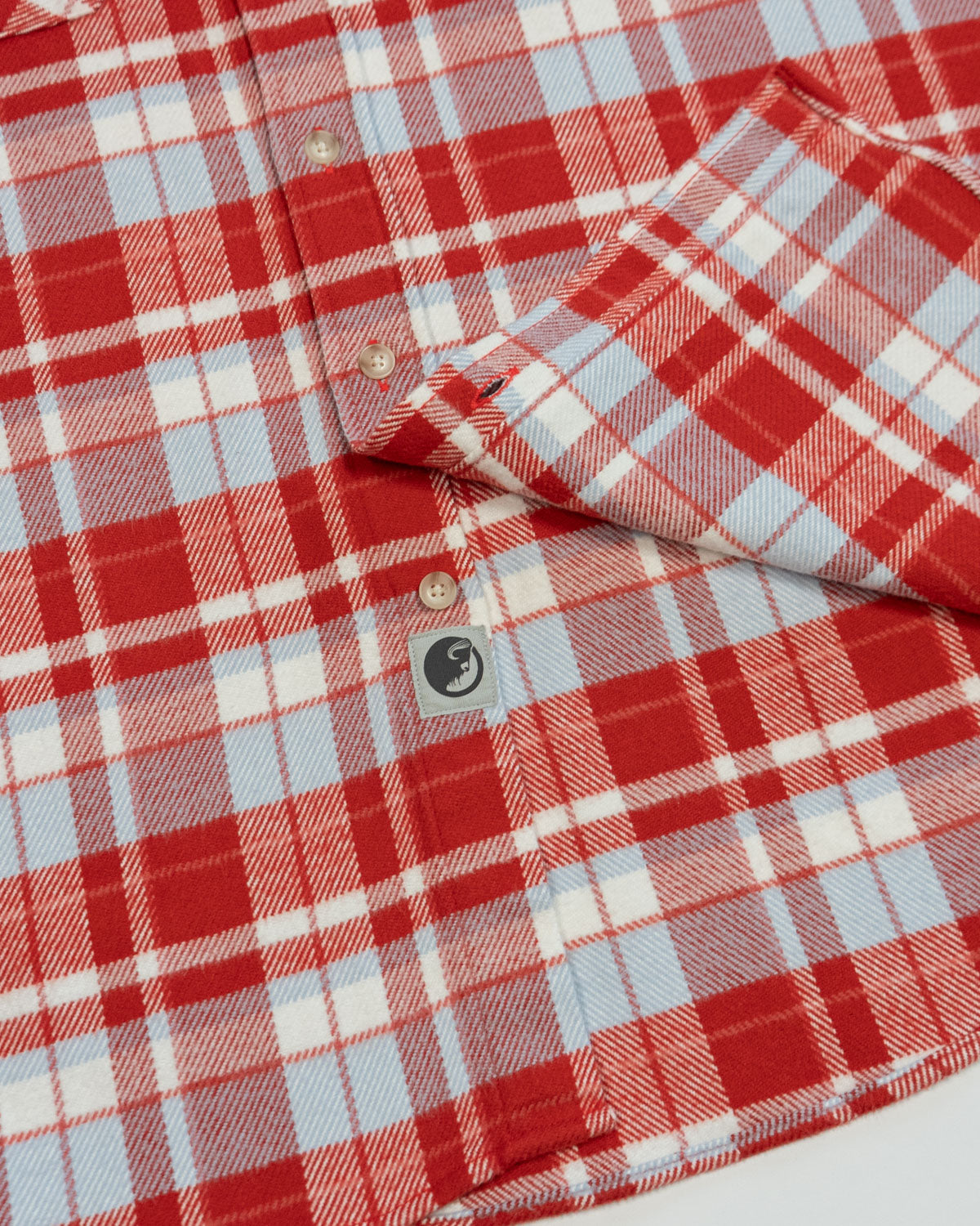 Soft Flannel Shirt for Men, 100% Cotton Flannel in Cayenne Red Plaid