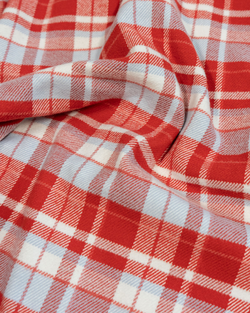 Soft Flannel Shirt for Men, 100% Cotton Flannel in Cayenne Red Plaid