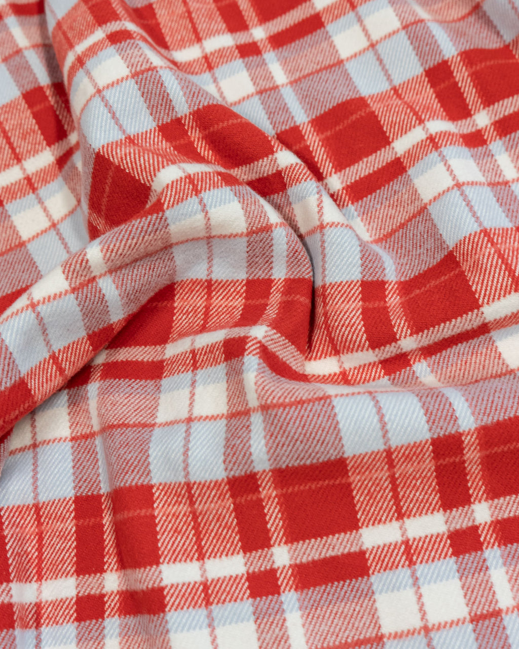 Soft Flannel Shirt for Men, 100% Cotton Flannel in Cayenne Red Plaid