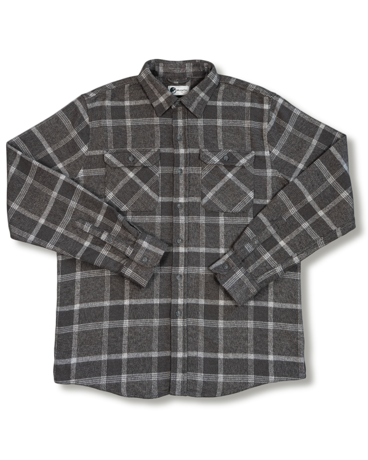 Soft Flannel Shirt for Men, 100% Cotton Flannel in Flint Windowpane
