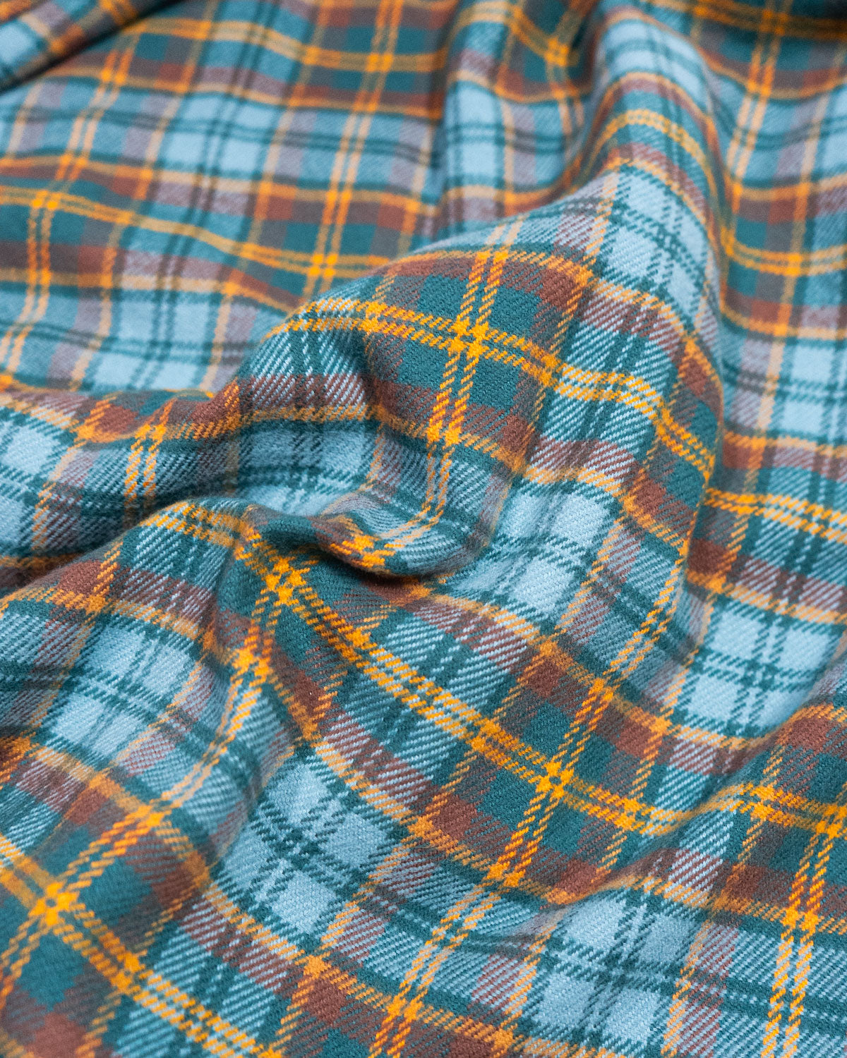 Field Grand Flannel in Sea Green, 100% cotton flannel shirt for men