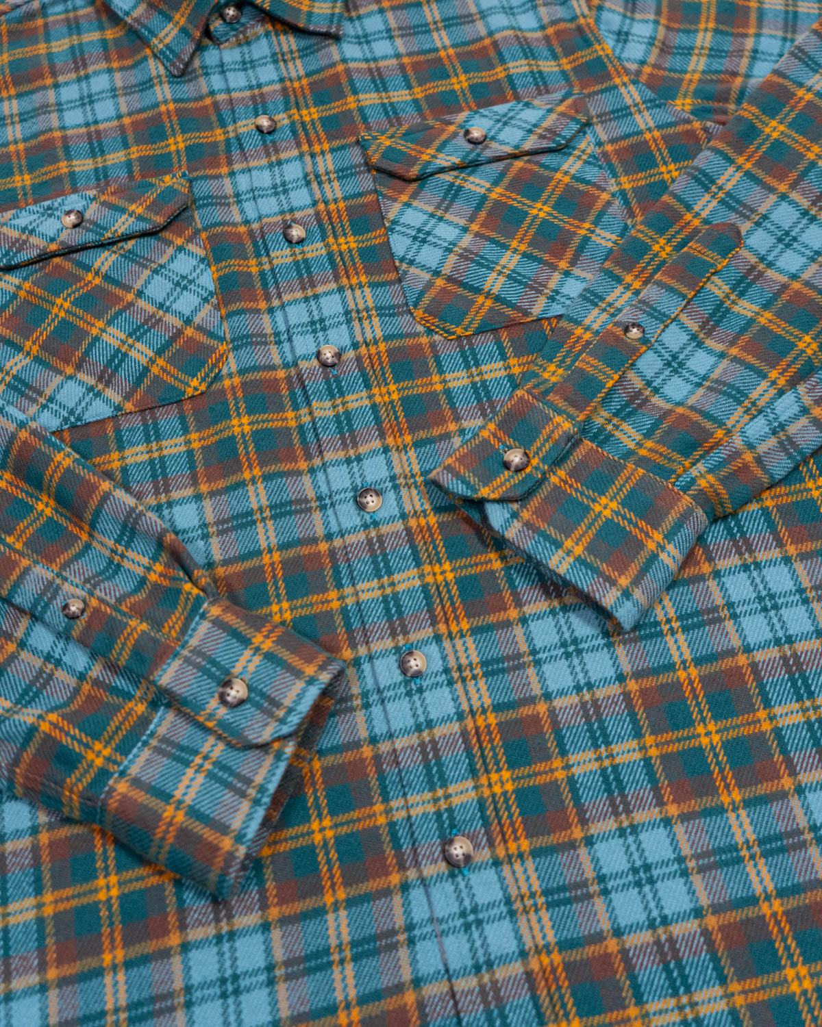 Field Grand Flannel in Sea Green, 100% cotton flannel shirt for men