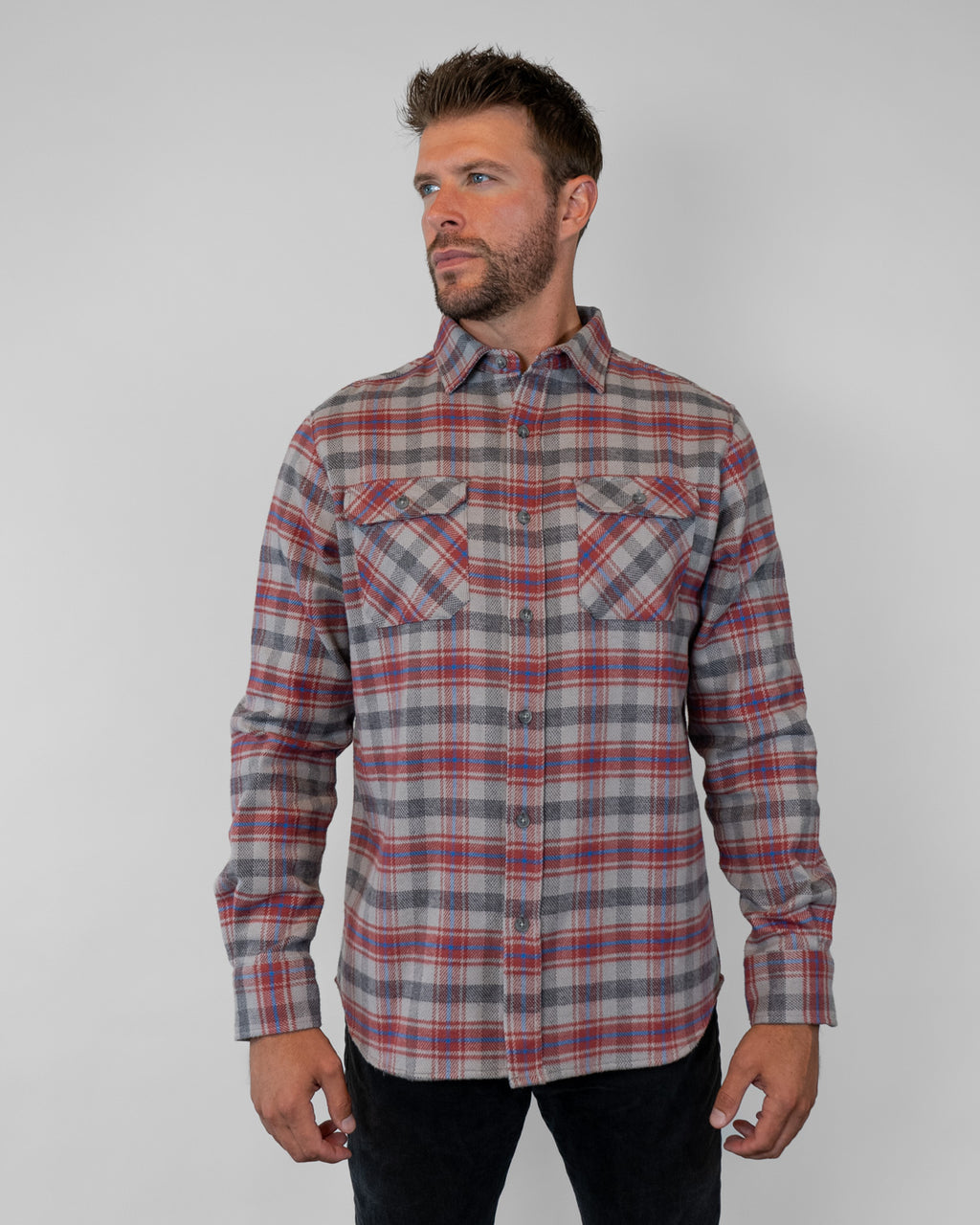 Field Grand Flannel Sedona Red, Cotton Flannel Shirt