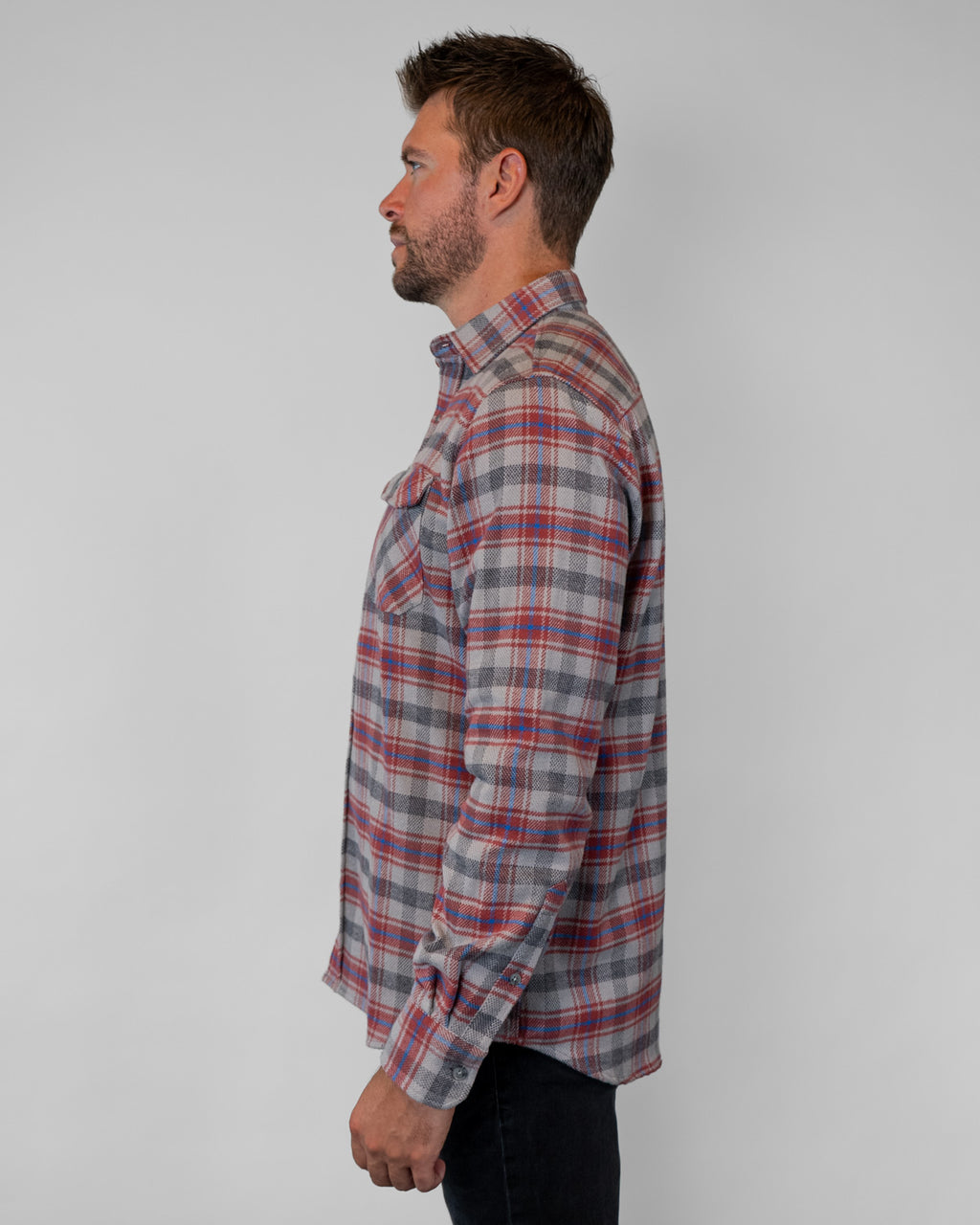 Field Grand Flannel Sedona Red, Cotton Flannel Shirt