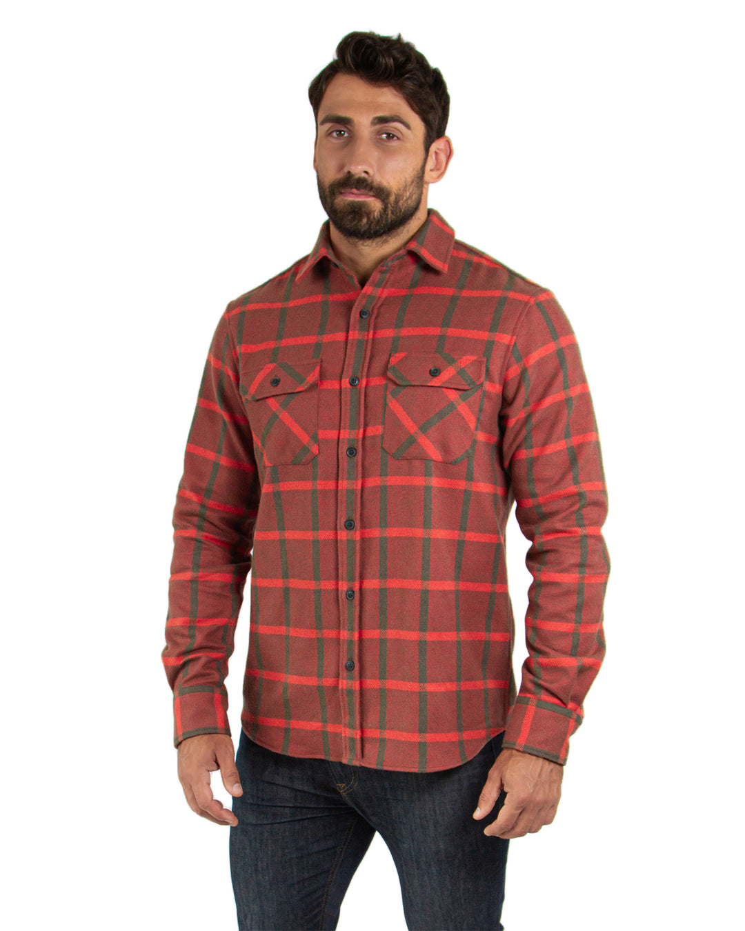 The Company Store Company Cotton Family Flannel Navy Red Plaid