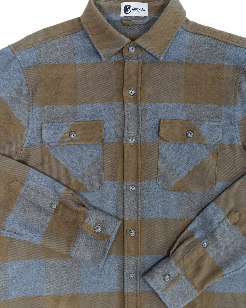 Field Grand Flannel Shirt in Caper Green