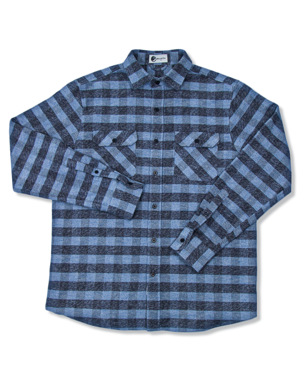 Grand Flannel in Cadet Blue, 100% Cotton Flannel Shirt for Men